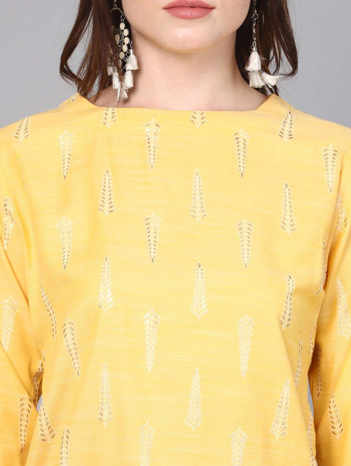 printed ethnic top & pant set - 20158062 - Standard Image - 3