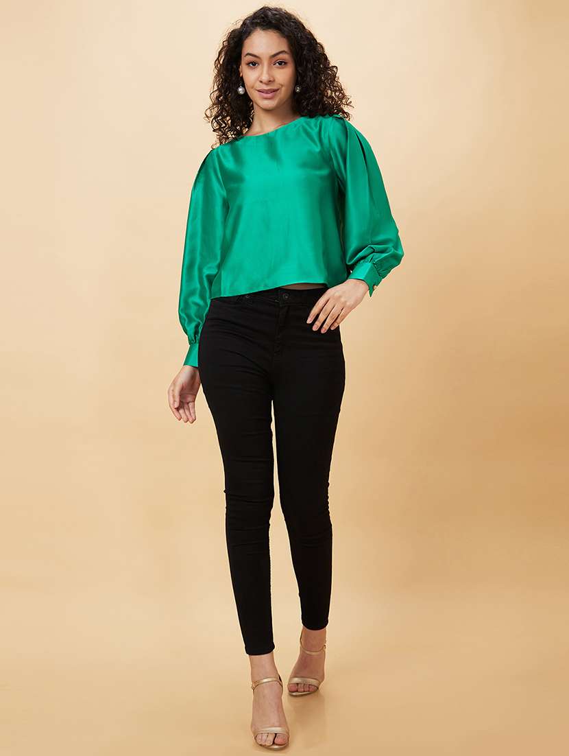 women's straight boat neck top - 20158153 -  Standard Image - 3