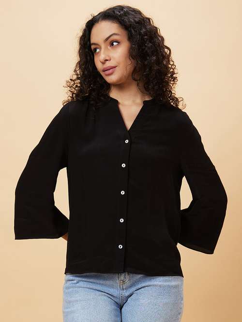 women solid shirt - 20158157 -  Standard Image - 0