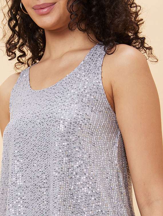 women grey polyester regular top - 20158164 -  Standard Image - 5