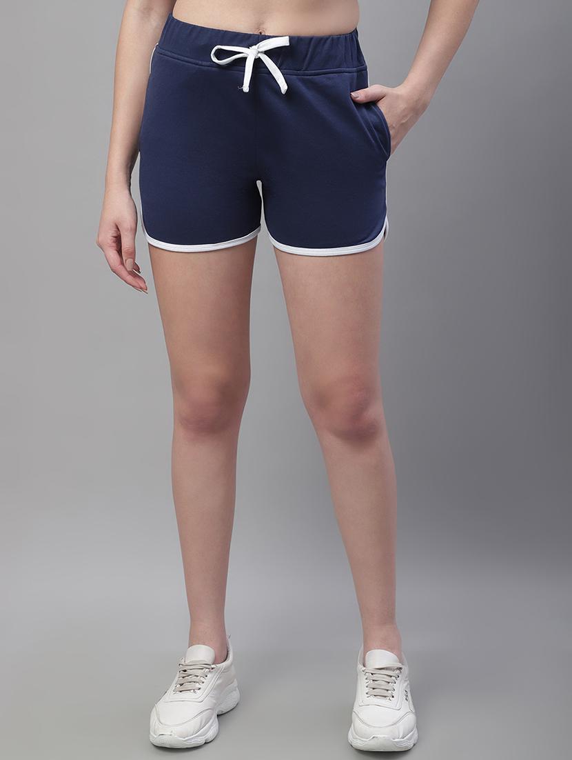 mid rise solid regular shorts - 20159094 - Zoom Image - 0