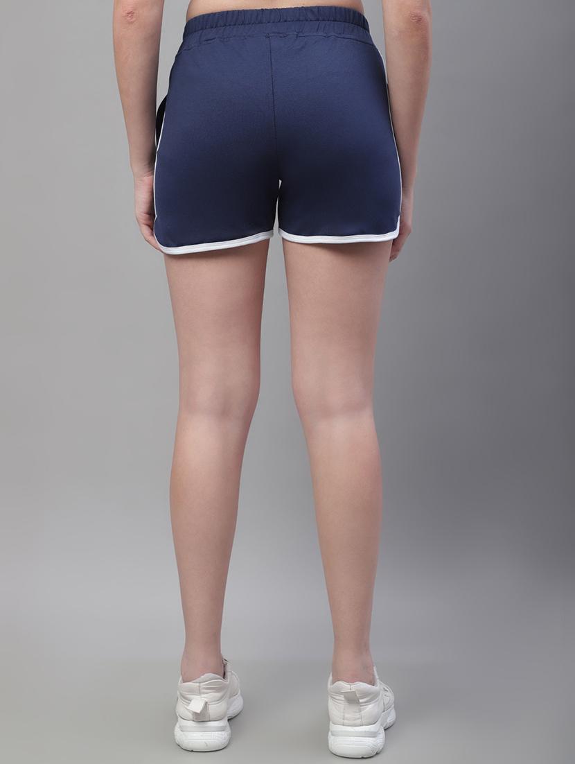 mid rise solid regular shorts - 20159094 - Standard Image - 3