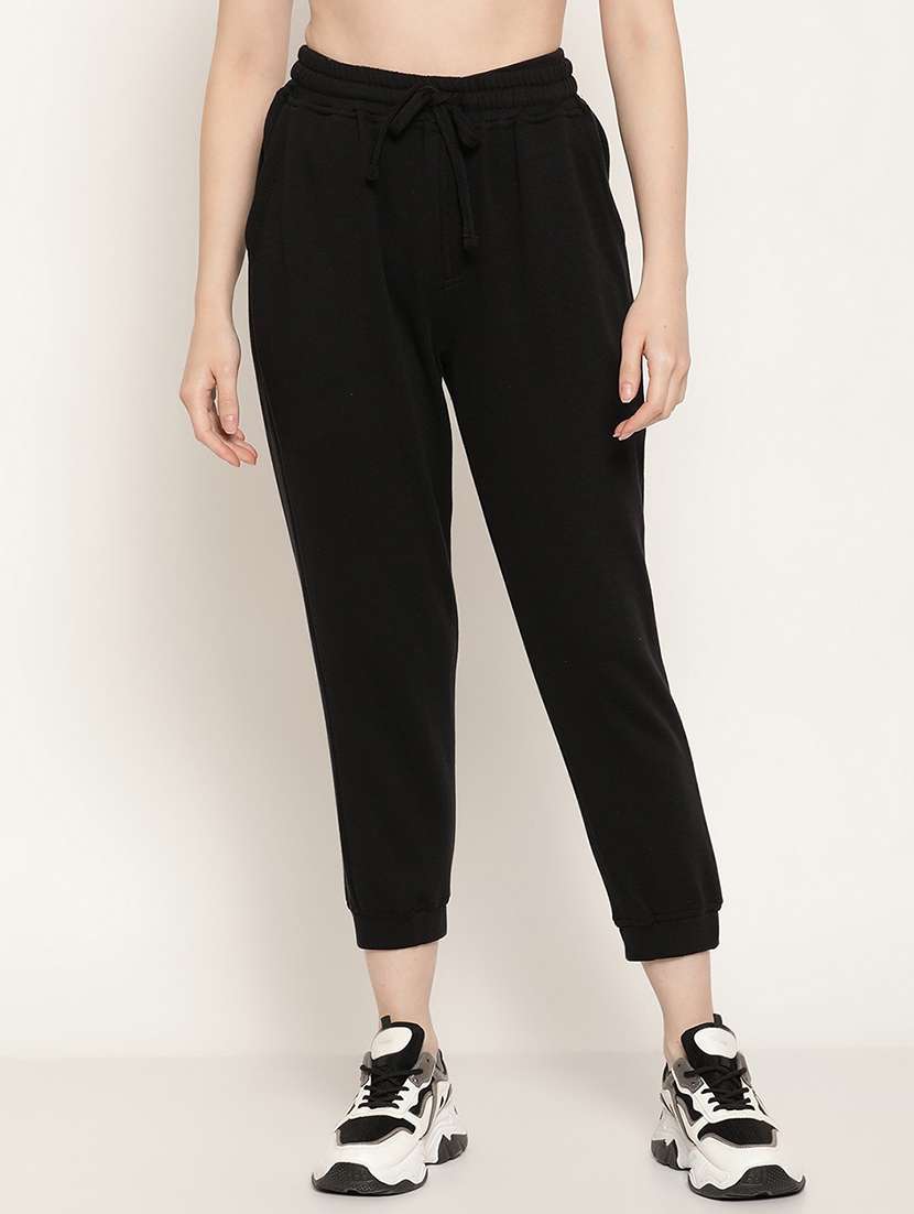 black solid jogger