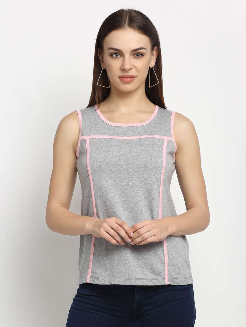 women's striped round neck t-shirt
