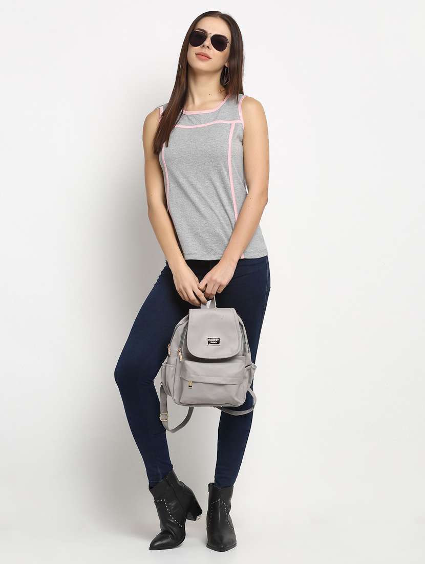 Women's Striped Round Neck T-shirt - 20159410 -  Standard Image - 3
