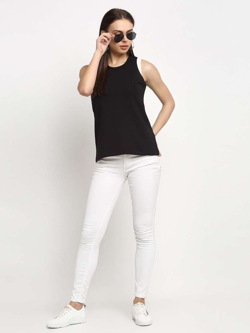 women's plain crew neck t-shirt - 20159414 -  Standard Image - 3