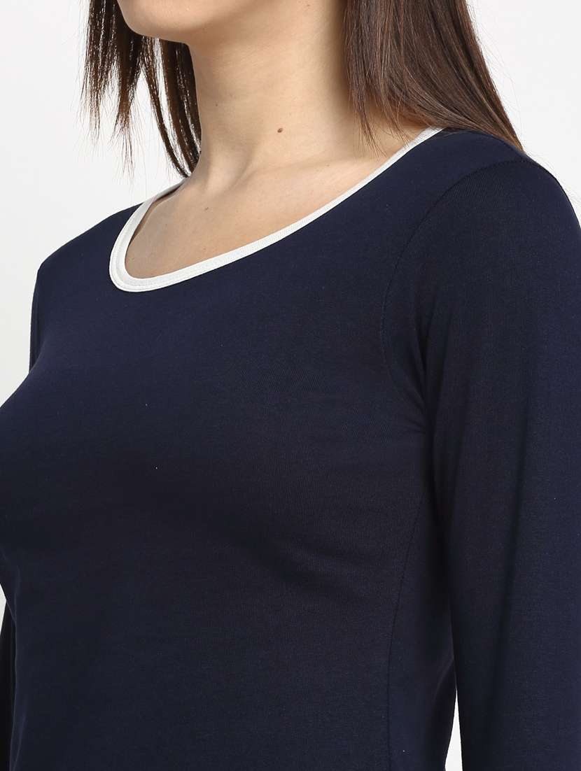 women's plain round neck t-shirt - 20159418 -  Standard Image - 5
