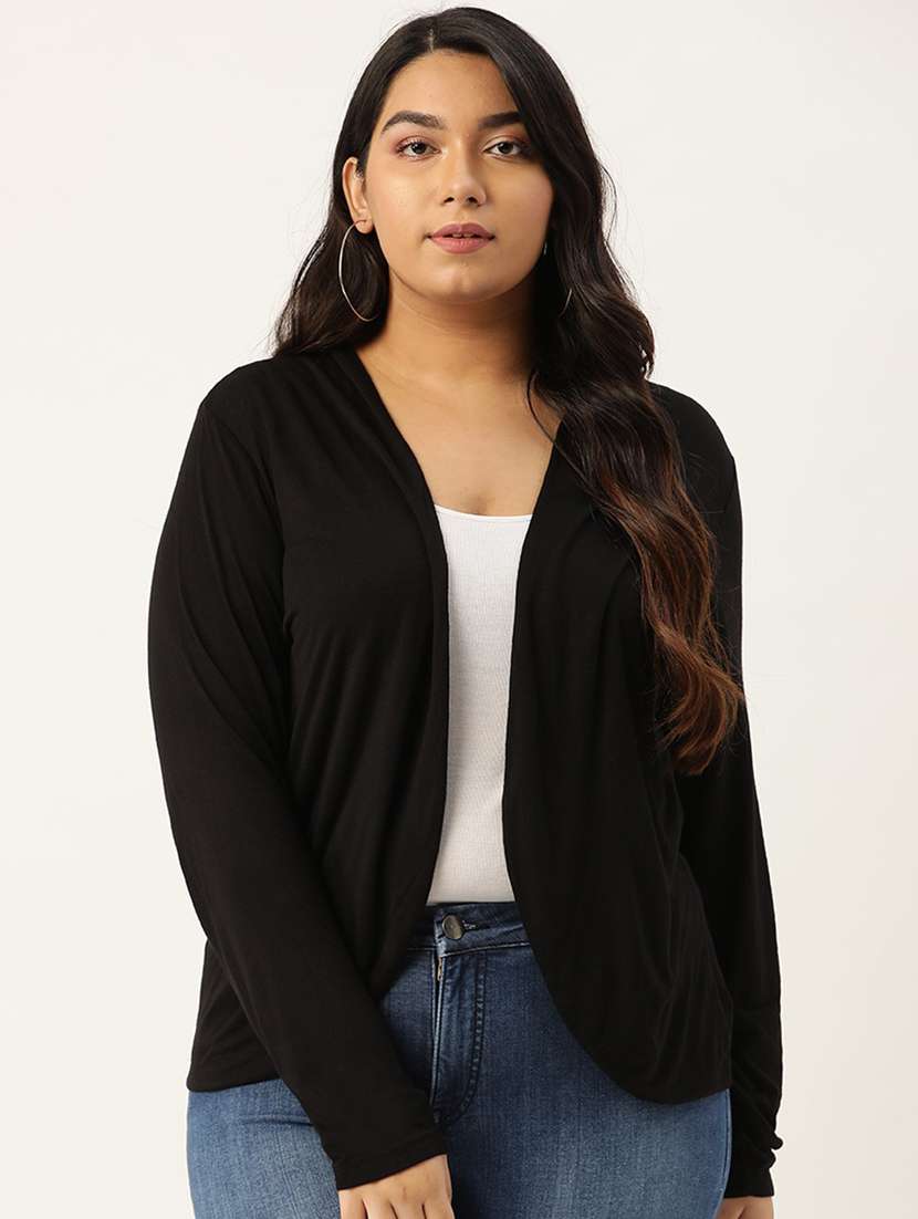 black viscose shrug