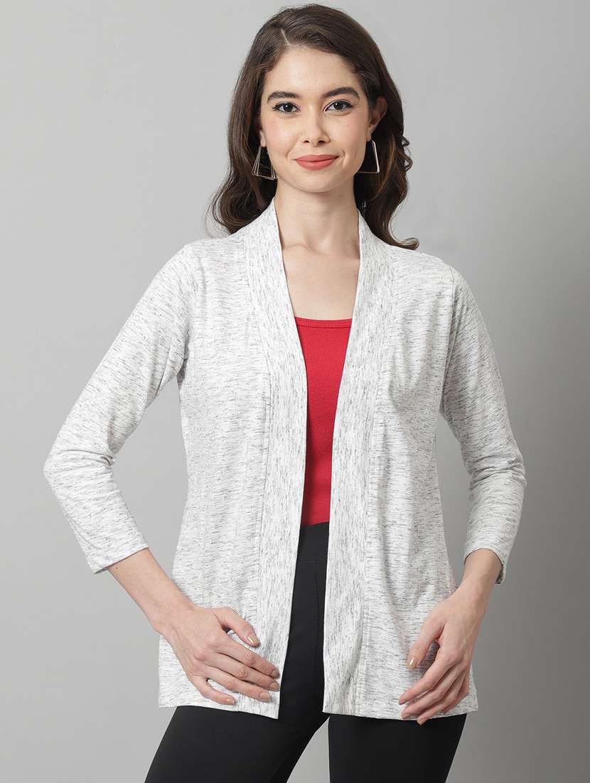 Buy online White Cotton Shrug from Capes Shrugs for Women by