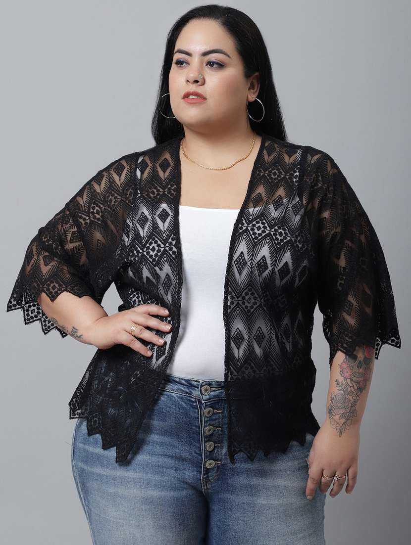 black cotton shrug
