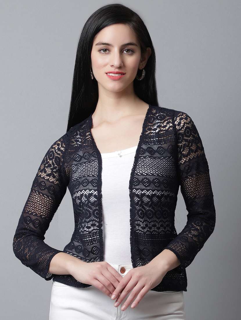 black cotton shrug