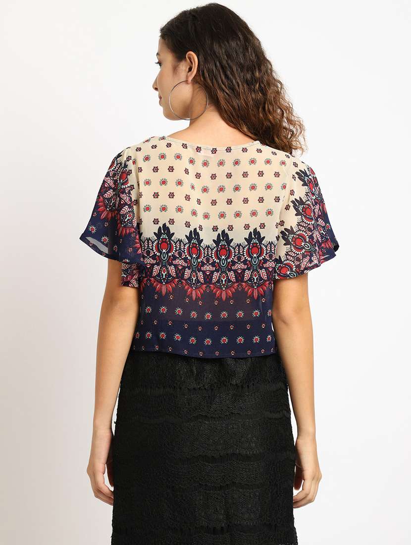 beige printed regular shrug - 20159565 -  Standard Image - 3