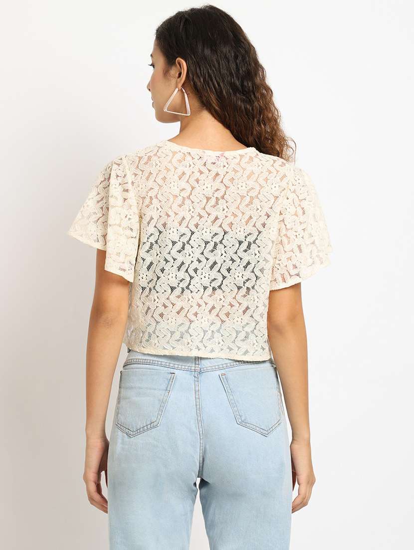 beige cotton blend shrug - 20159578 -  Standard Image - 3