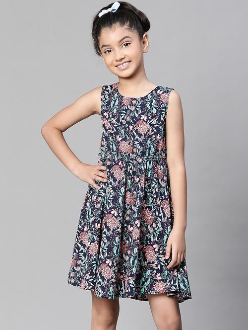 girls round neck sleeveless frock - 20159980 - Standard Image - 0
