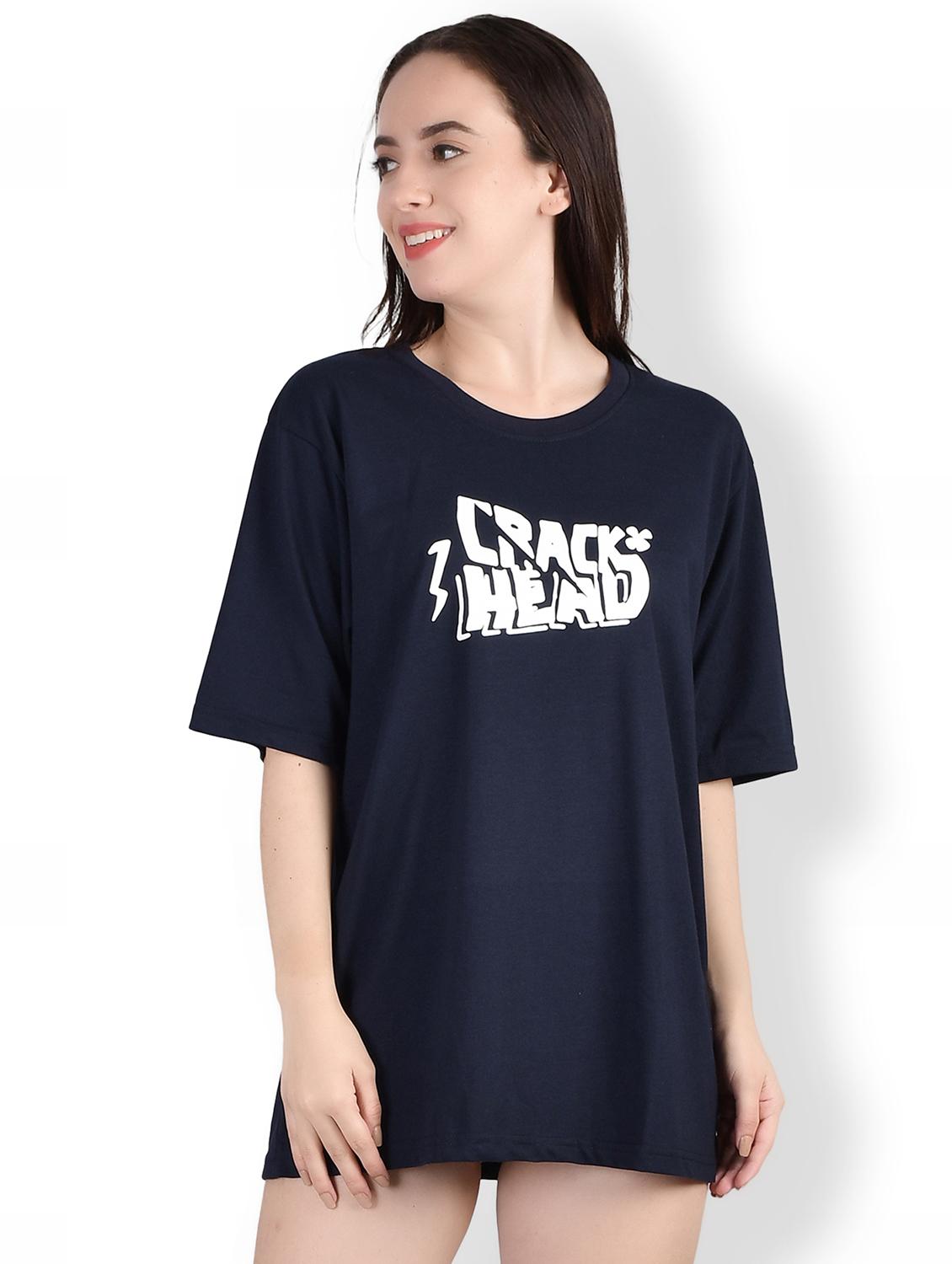 women's chest print crew neck t-shirt - 20160095 - Zoom Image - 0