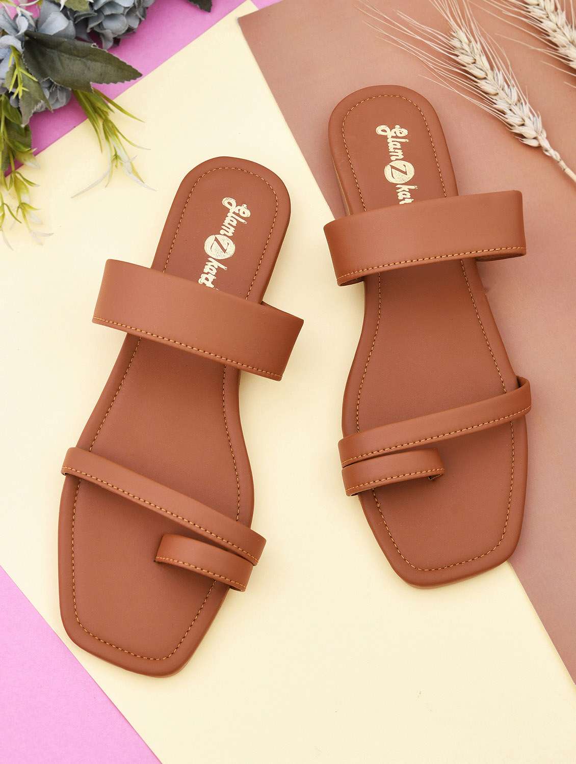 women solid slip on sandal - 20160141 -  Zoom Image - 0