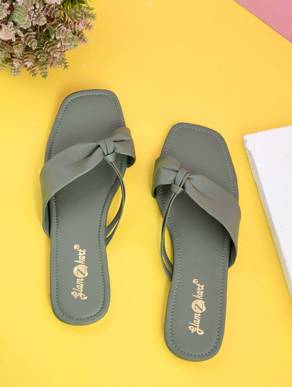 women solid slip on sandal - 20160149 -  Zoom Image - 0