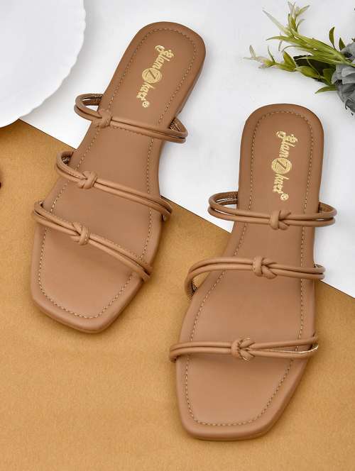 women solid slip on sandal - 20160188 -  Standard Image - 0