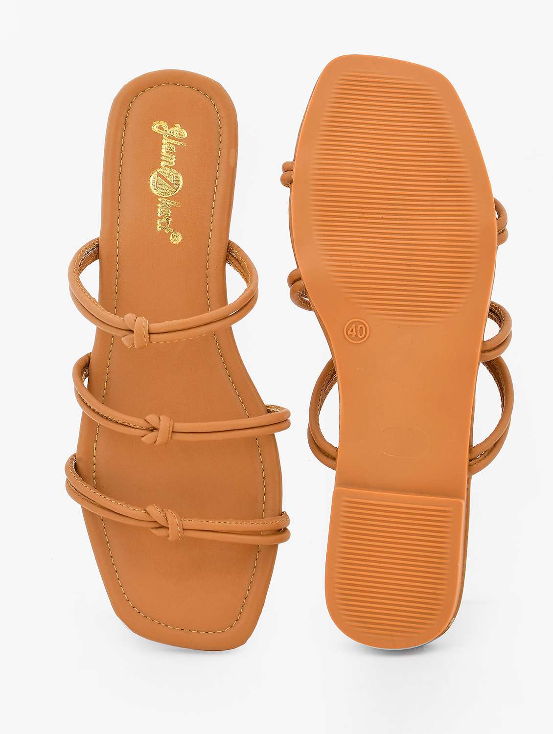 women solid slip on sandal - 20160188 - Standard Image - 3