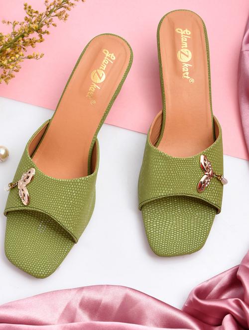 women slip on block heel sandal - 20160251 - Standard Image - 0