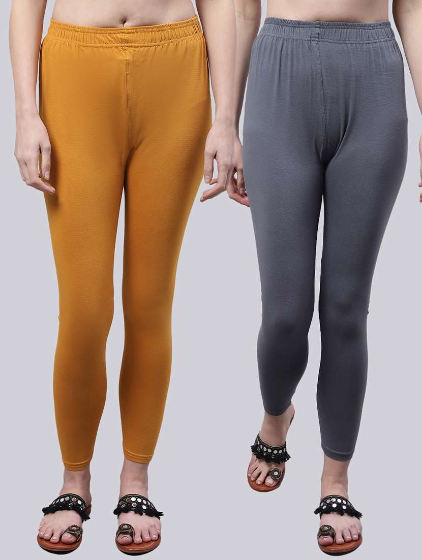 pack of 2 solid leggings - 20160262 -  Zoom Image - 0