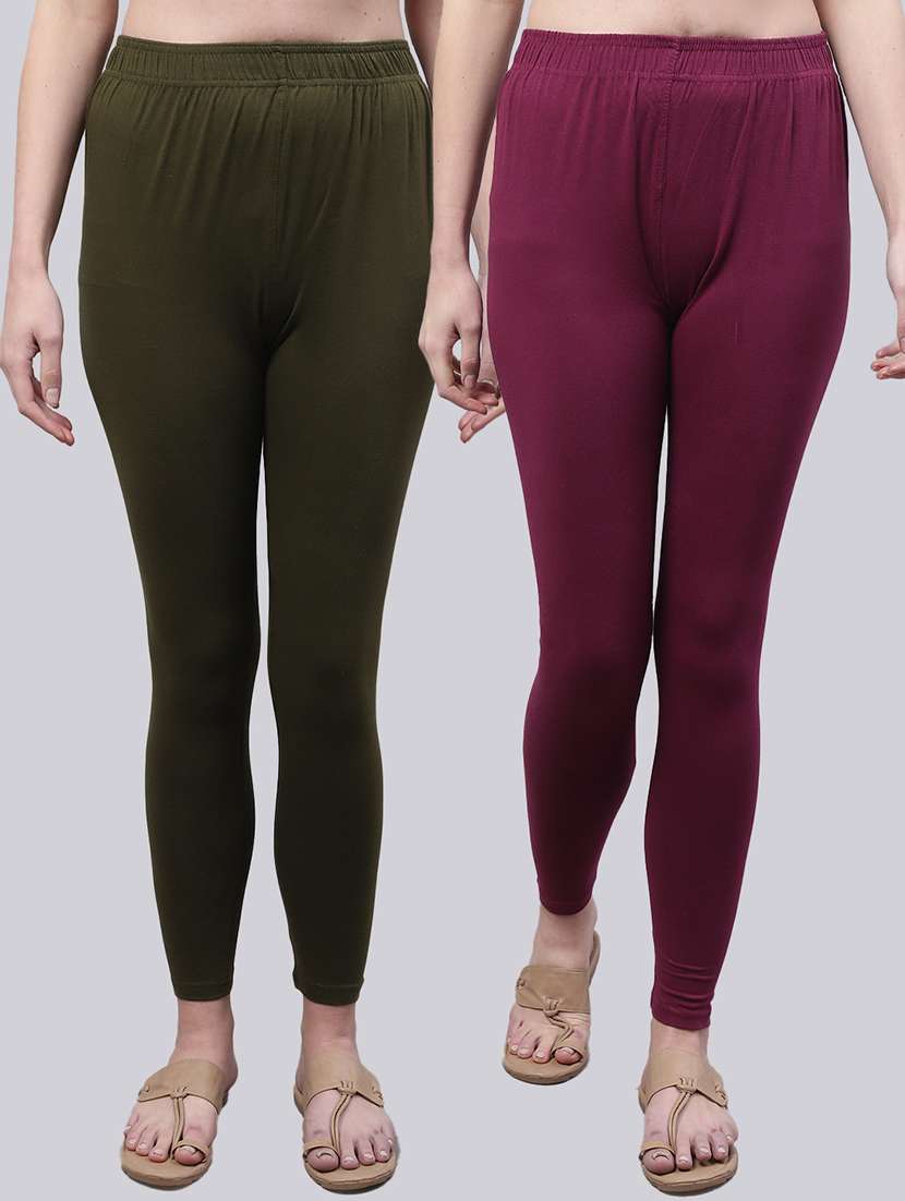 pack of 2 solid leggings - 20160267 -  Zoom Image - 0