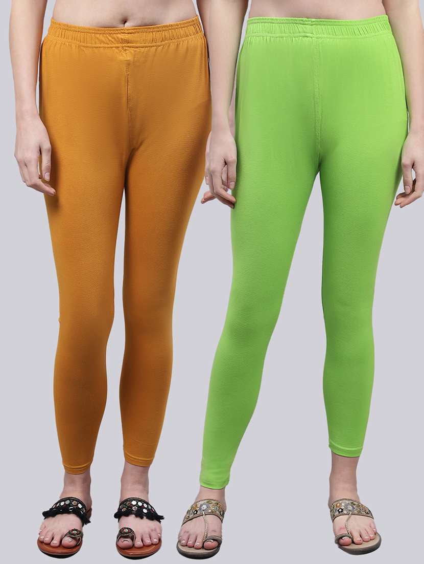 pack of 2 solid leggings - 20160285 -  Zoom Image - 0