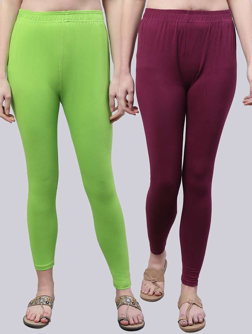 pack of 2 solid leggings - 20160294 -  Zoom Image - 0