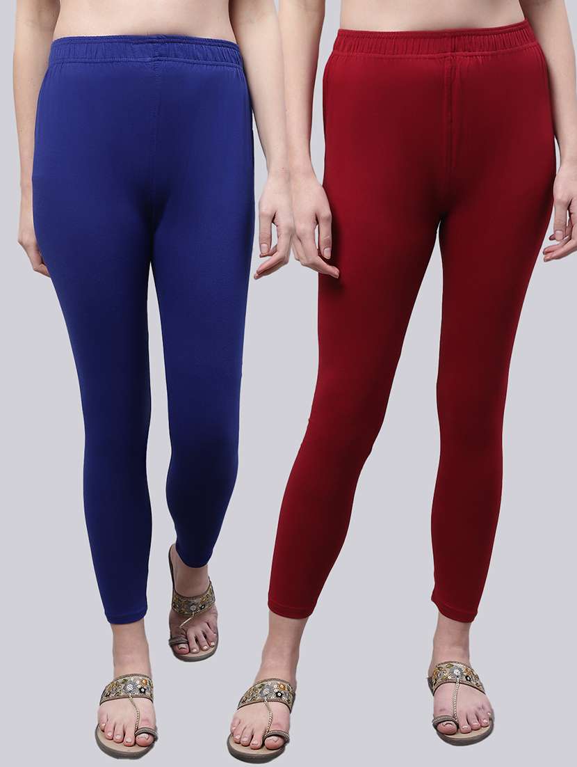 pack of 2 solid leggings - 20160295 -  Zoom Image - 0