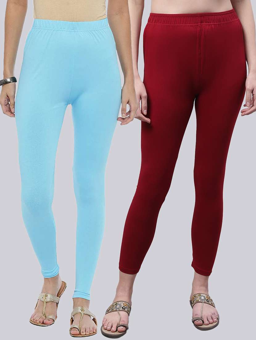pack of 2 solid leggings - 20160335 -  Zoom Image - 0
