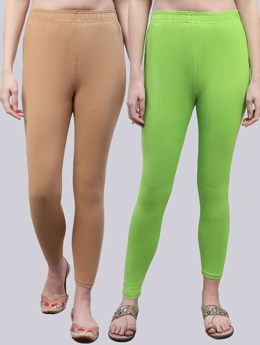 pack of 2 solid leggings - 20160342 -  Zoom Image - 0