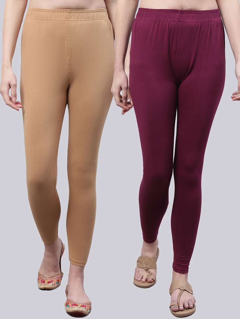 pack of 2 solid leggings - 20160347 -  Zoom Image - 0