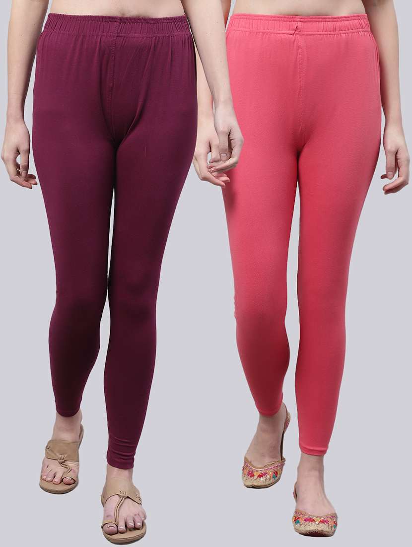 pack of 2 solid leggings - 20160353 - Zoom Image - 0