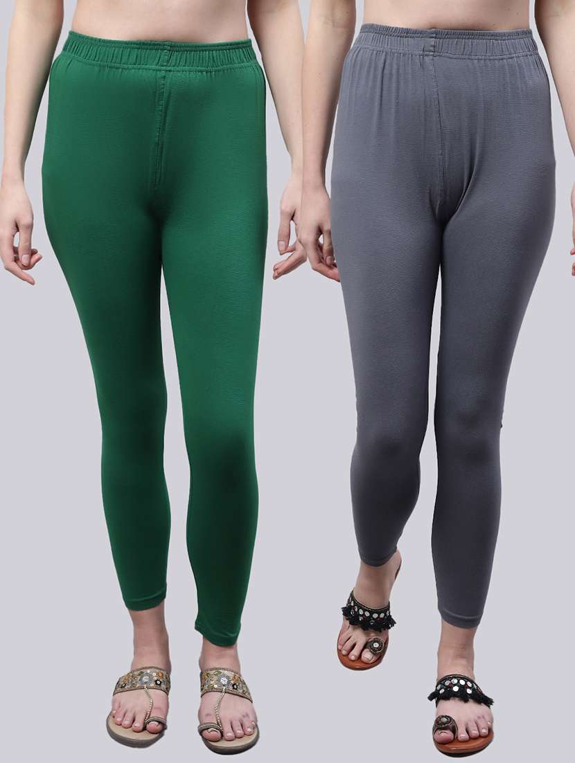 pack of 2 solid leggings - 20160366 -  Zoom Image - 0