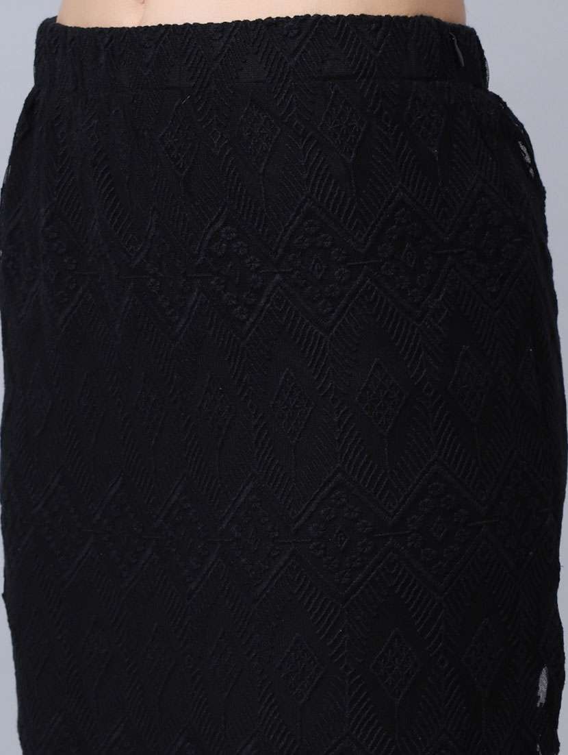 Women Self Design Cotton Pencil Skirt - 20161347 -  Standard Image - 3