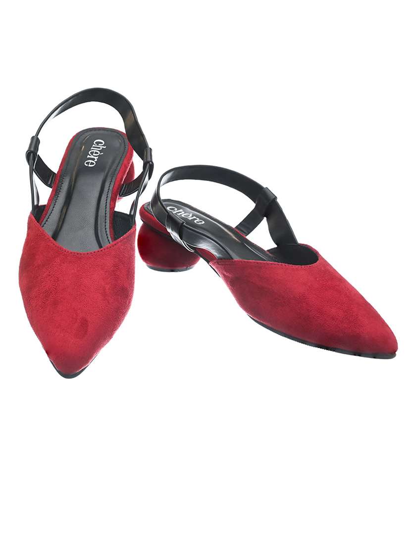 women red back strap sandal - 20162270 - Standard Image - 3