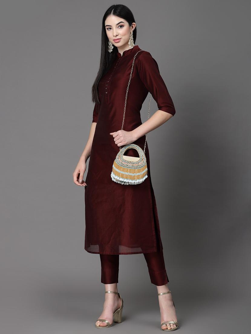 cream suede regular clutch - 20162398 - Standard Image - 5