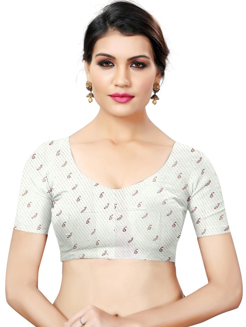 women's floral rosewater colored saree with blouse - 20163218 - Standard Image - 3