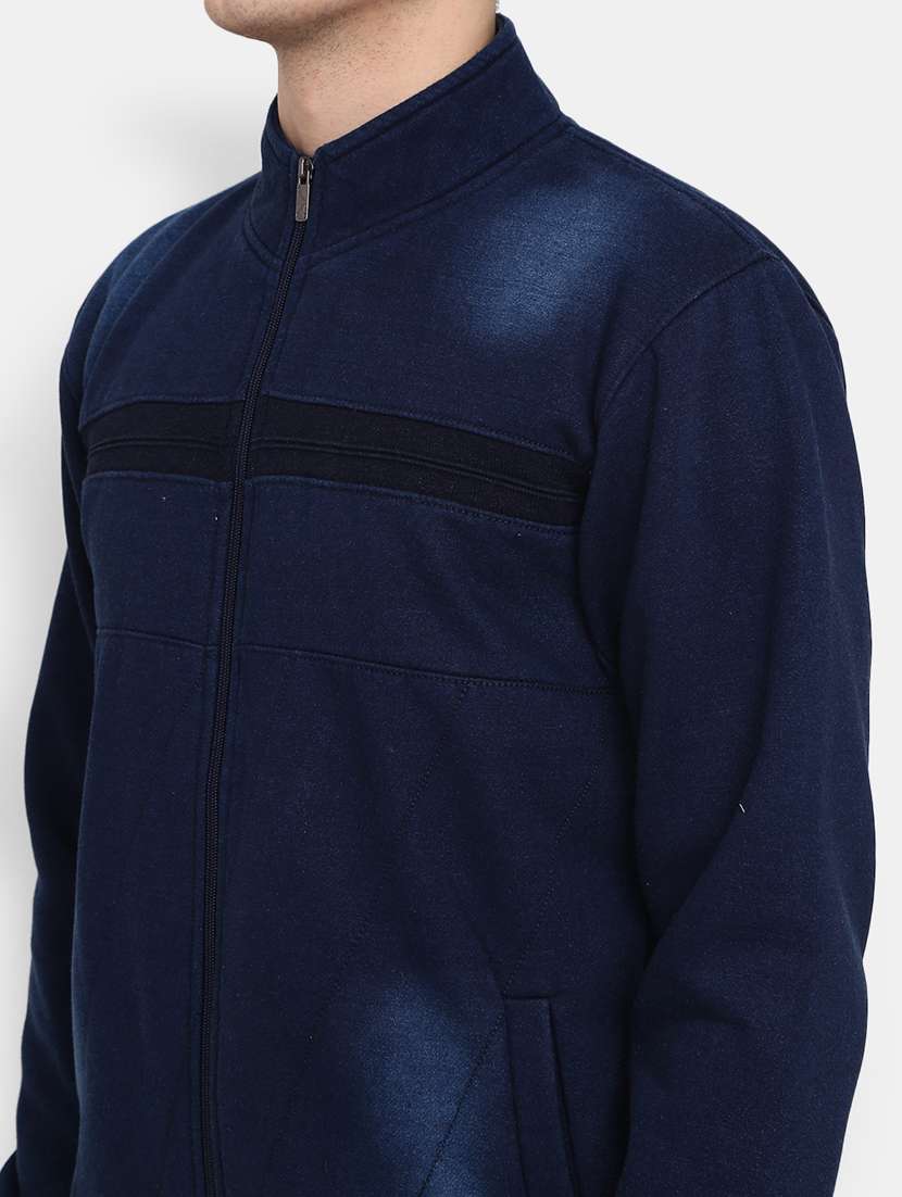 blue cotton casual jacket - 20163846 - Standard Image - 5