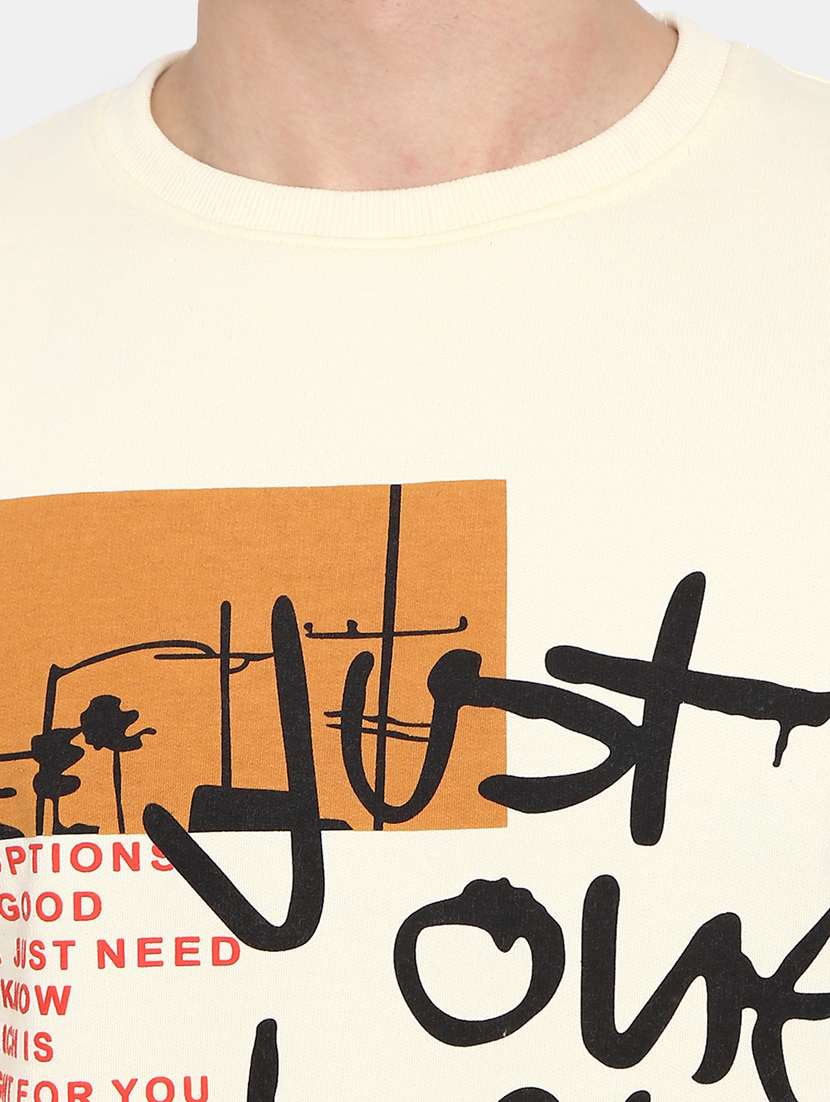 mens front print sweatshirt - 20163873 -  Standard Image - 5