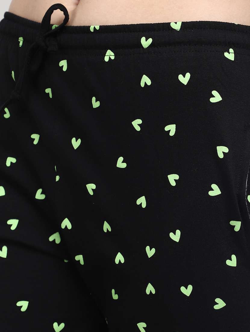 yellow round neck printed nightwear set - 20163891 -  Standard Image - 5