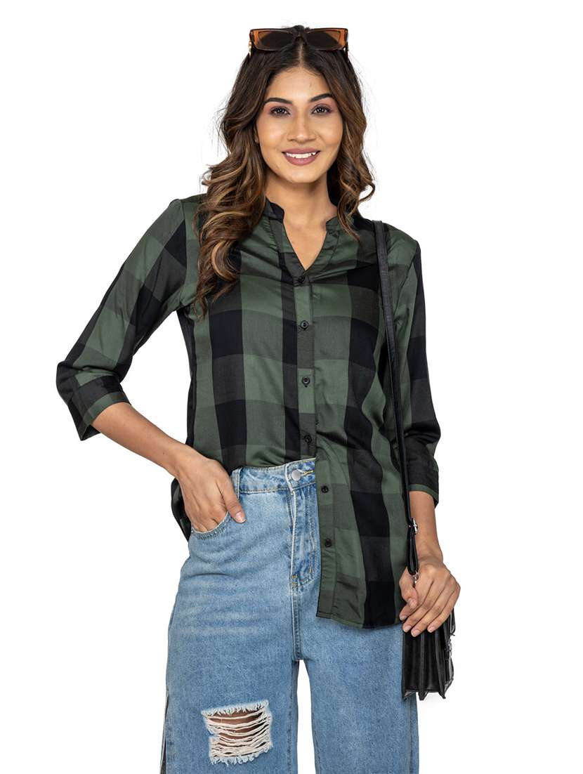 women checks casual shirt - 20164022 - Zoom Image - 0