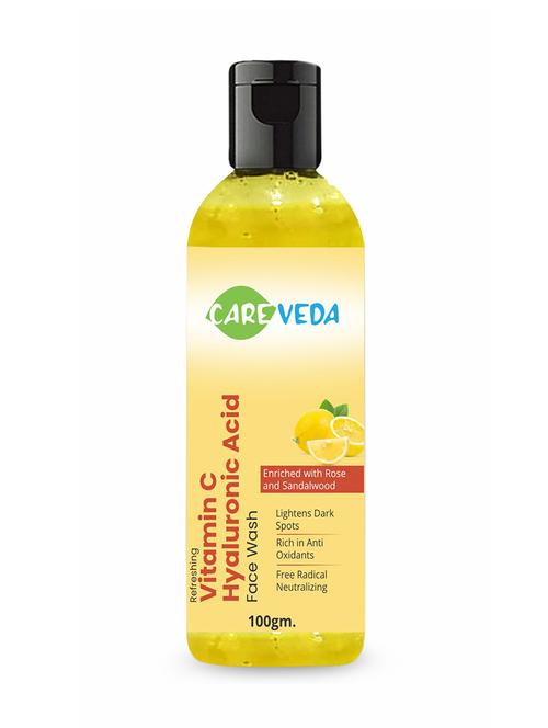 careveda glowgetter - refreshing vitamin c & hyaluronic acid face wash, for all skin types, 100gm - 20164100 - Standard Image - 0