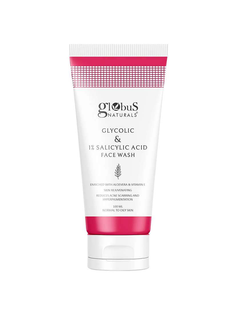 globus naturals glycolic face wash 100 ml