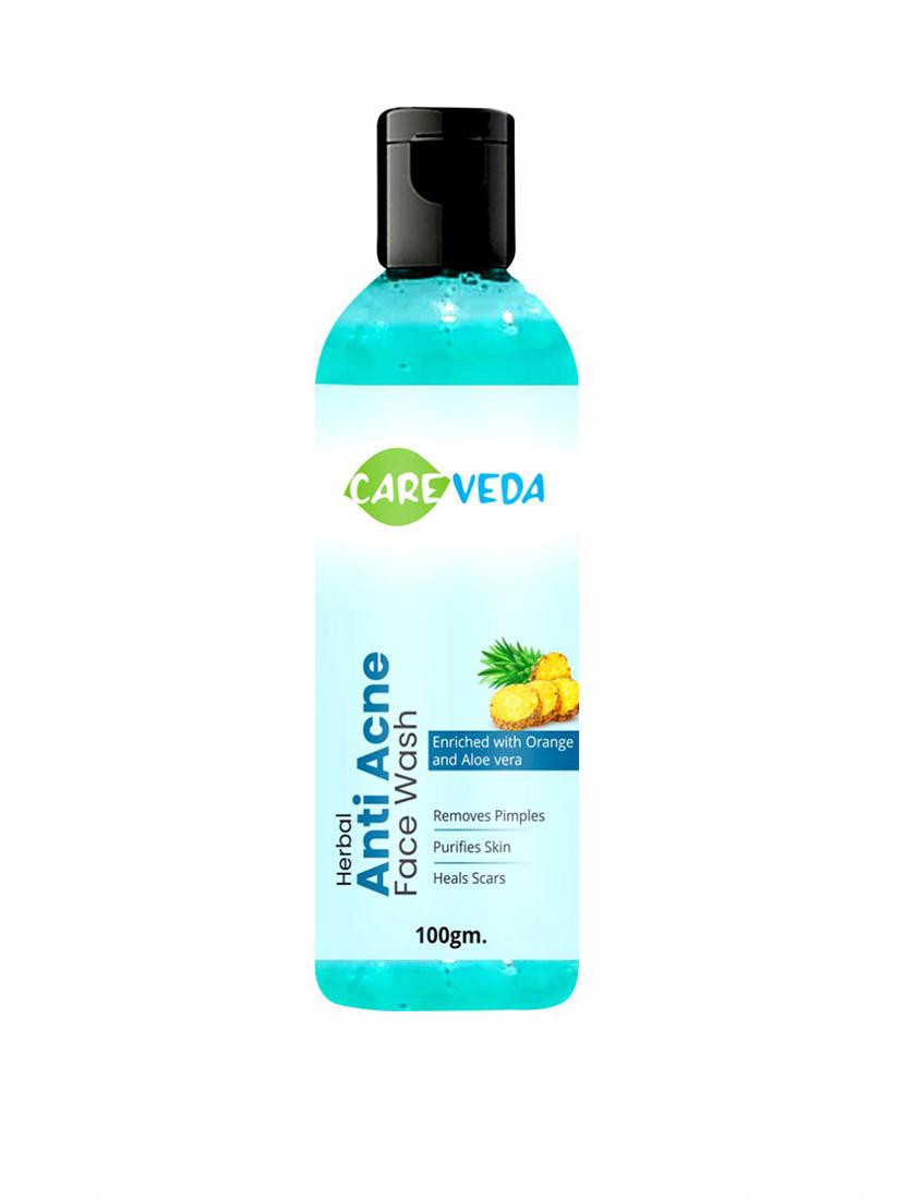 care veda anti acne face wash, enriched with organe & aloe vera & acne prone skin, 100 gm - 20164121 - Zoom Image - 0