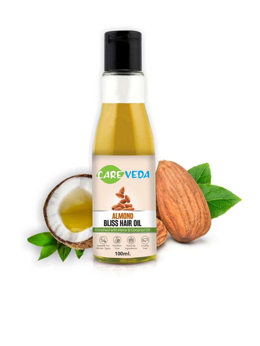 careveda almond bliss hair oil, all hair types 100ml