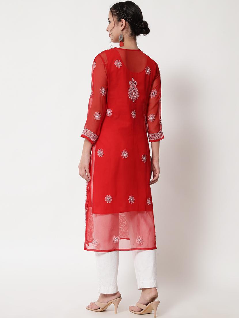 women's straight kurta - 20165205 - Standard Image - 3