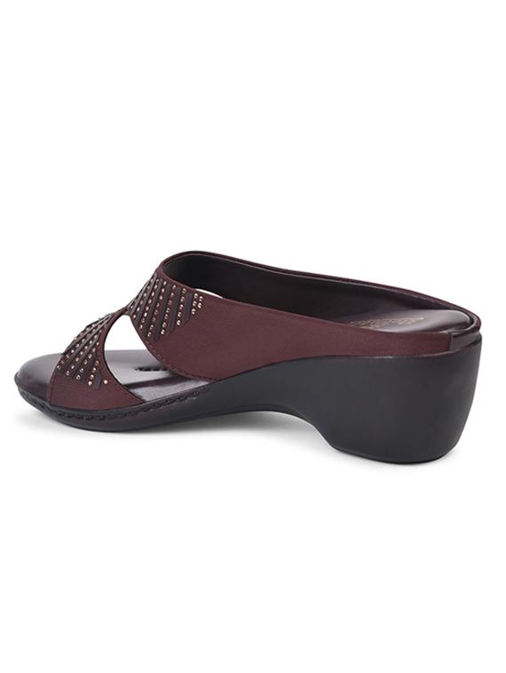 brown slip on sandal - 20165234 - Standard Image - 3