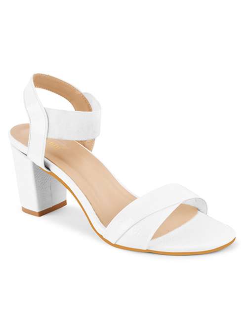 white ankle strap sandals - 20165237 -  Standard Image - 0