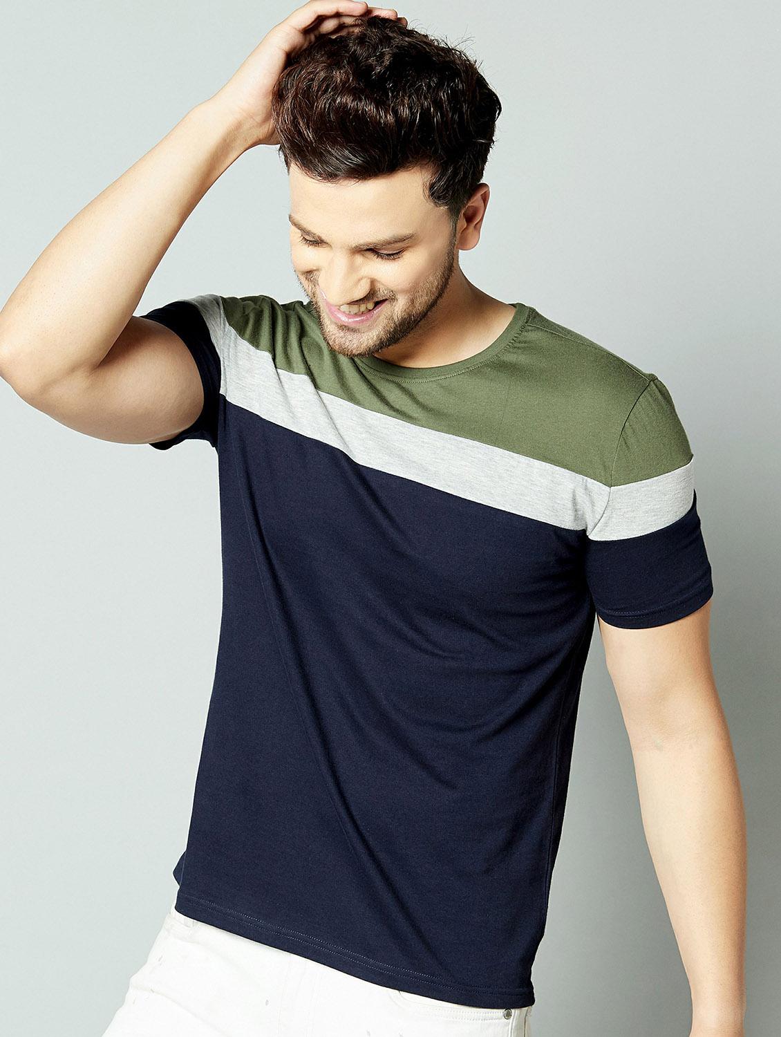 pack of 2 color block regular t-shirts - 20165291 - Standard Image - 3